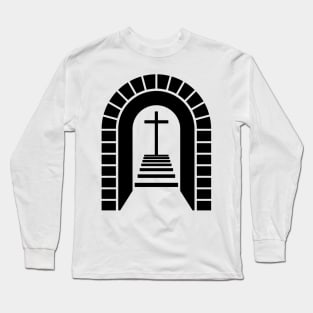 Stairs leading to the cross of Christ. Long Sleeve T-Shirt